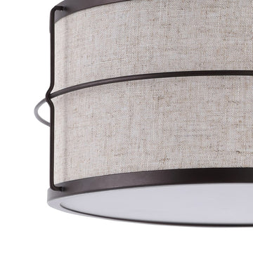 Evan 14" Rustic Farmhouse Iron LED Flush Mount - JONATHAN Y